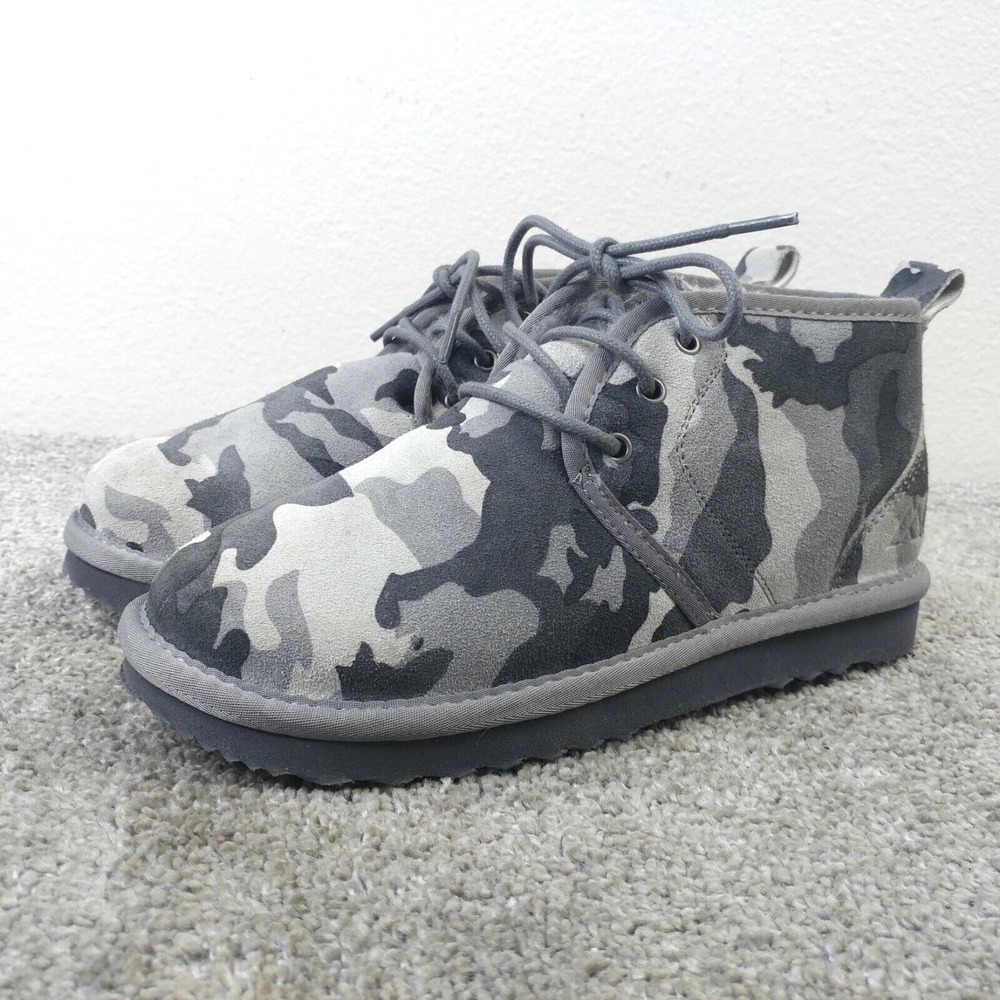 Alpine Design Boys Size 5 Dylan Camo Suede Boots Gray Camouflage AD21YSK002-GRY